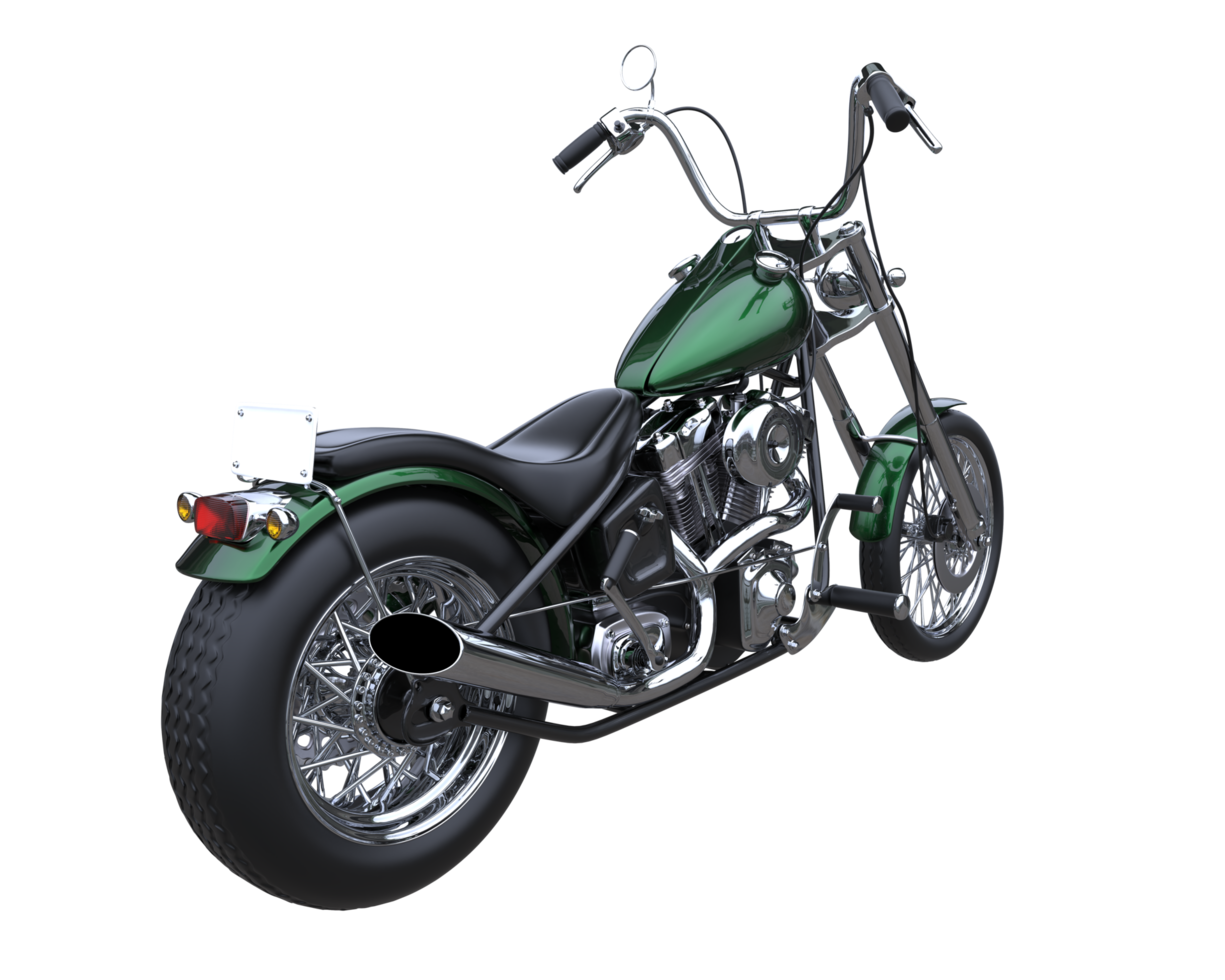 Motorcycle isolated on transparent background. 3d rendering - illustration png