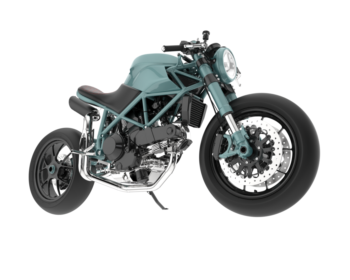 moto isolée sur fond transparent. rendu 3d - illustration png