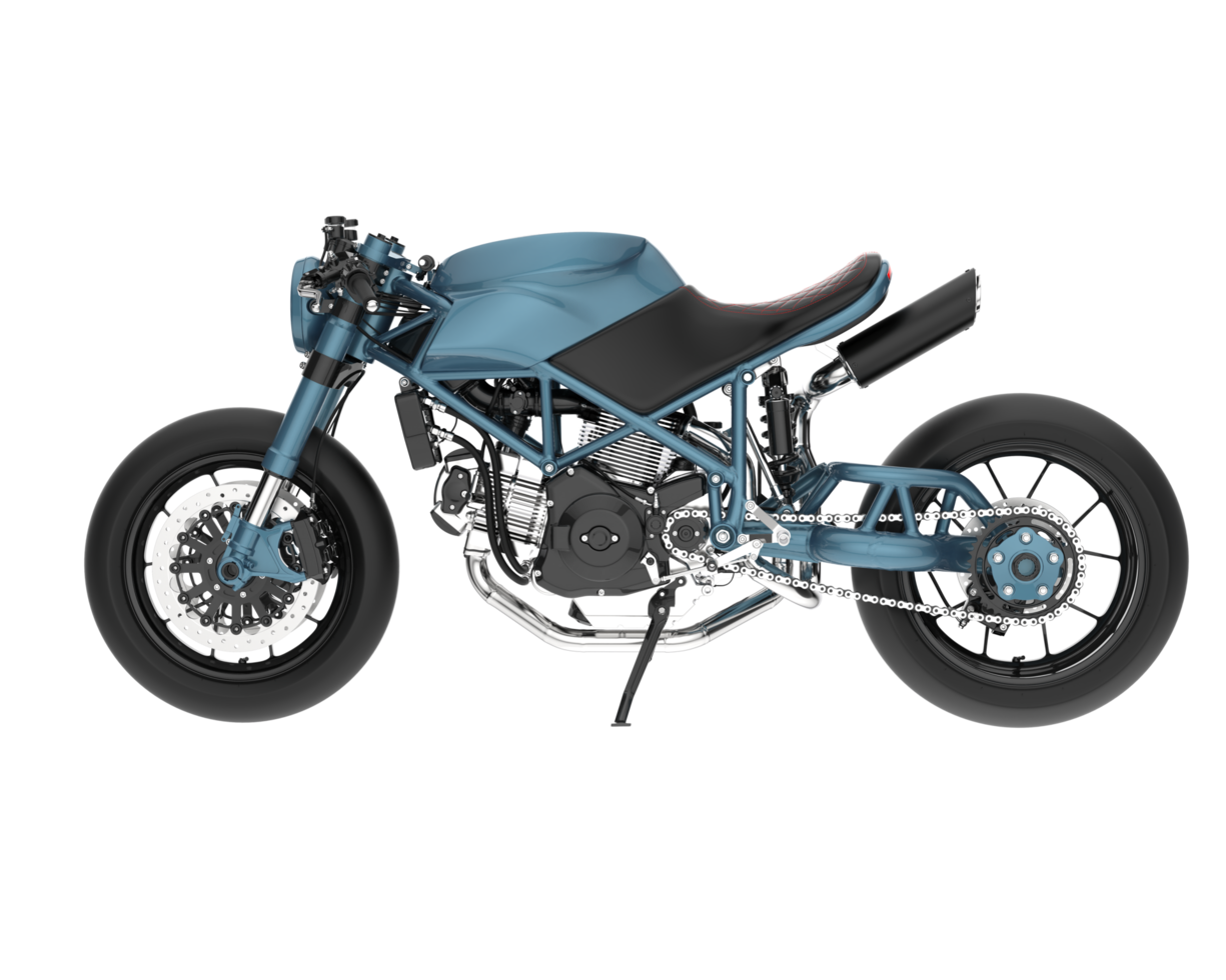 Motorcycle isolated on transparent background. 3d rendering - illustration png