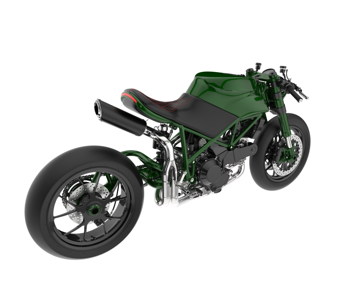 Motorcycle isolated on transparent background. 3d rendering - illustration png