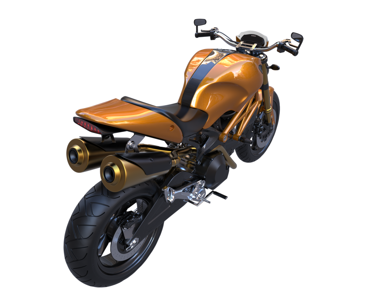 Motorcycle isolated on transparent background. 3d rendering - illustration png