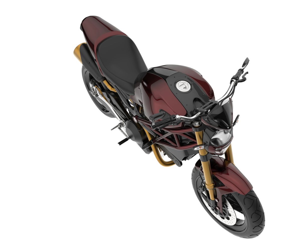 Motorcycle isolated on transparent background. 3d rendering - illustration png