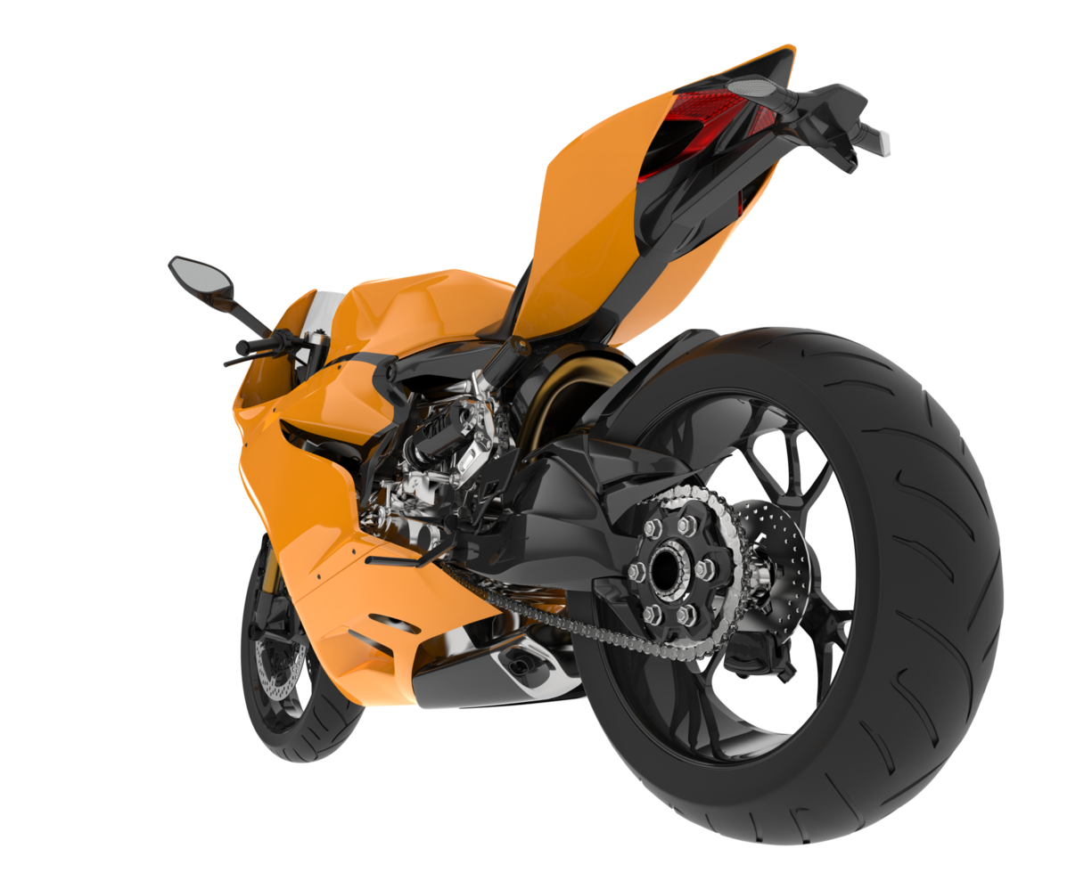 motocicleta isolada em fundo transparente. renderização 3D - ilustração png