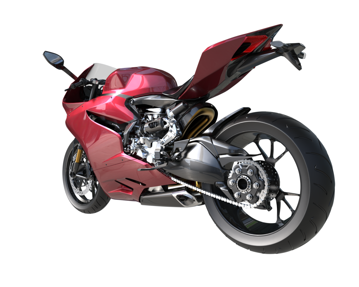 Motorcycle isolated on transparent background. 3d rendering - illustration png