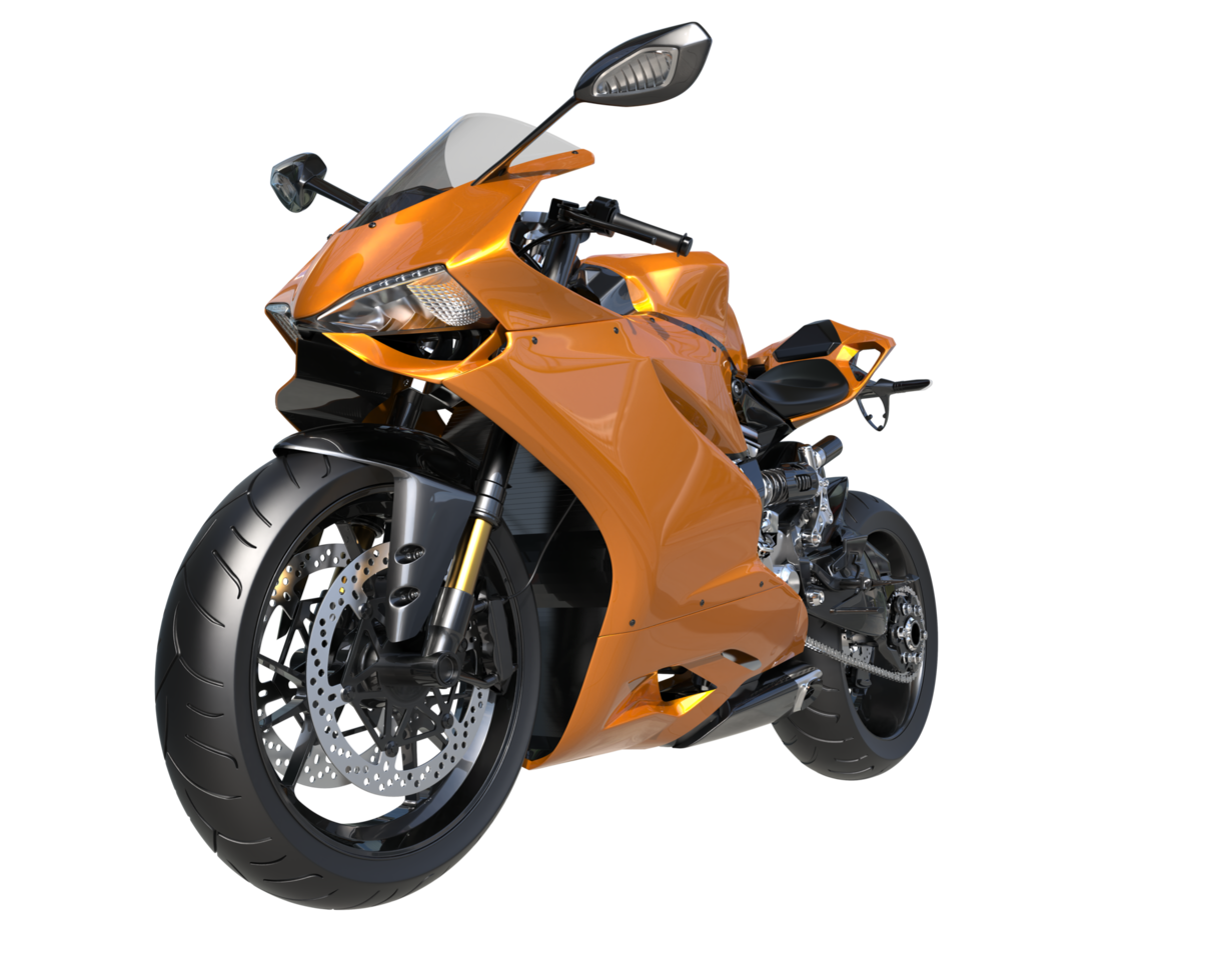 Motorcycle isolated on transparent background. 3d rendering - illustration png