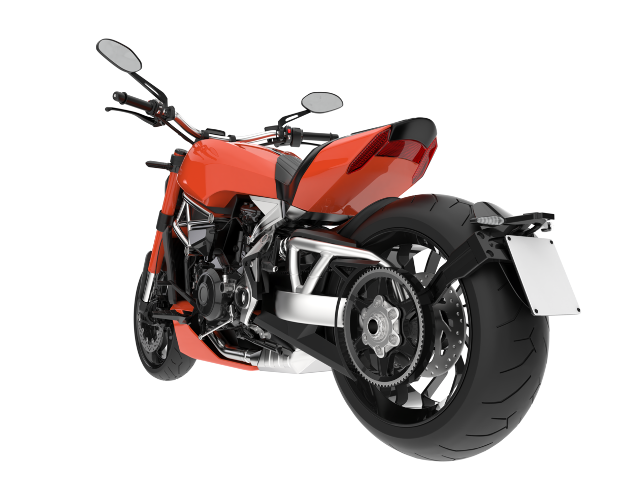 Motorcycle isolated on transparent background. 3d rendering - illustration png