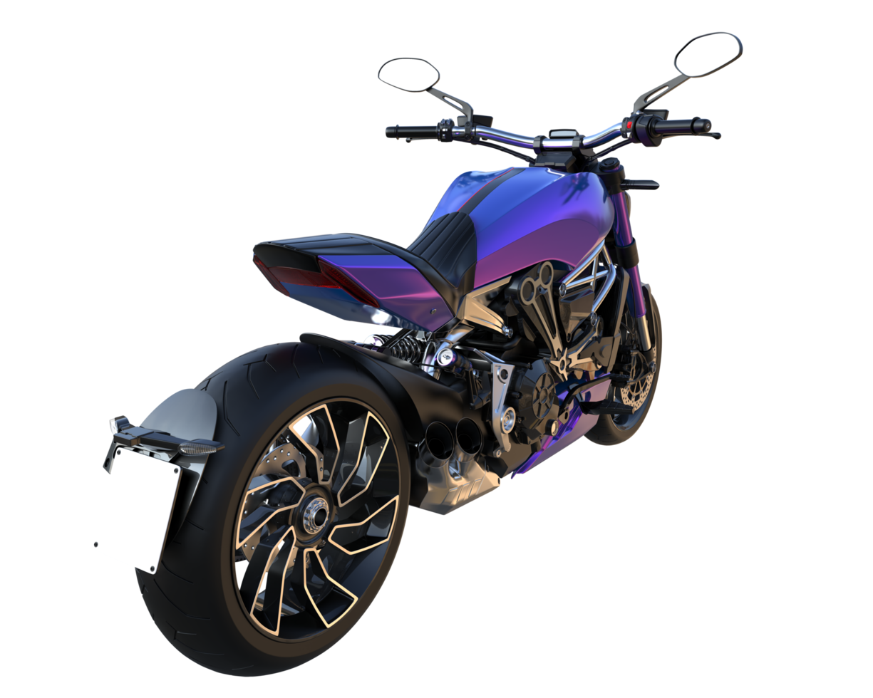 Motorcycle isolated on transparent background. 3d rendering - illustration png