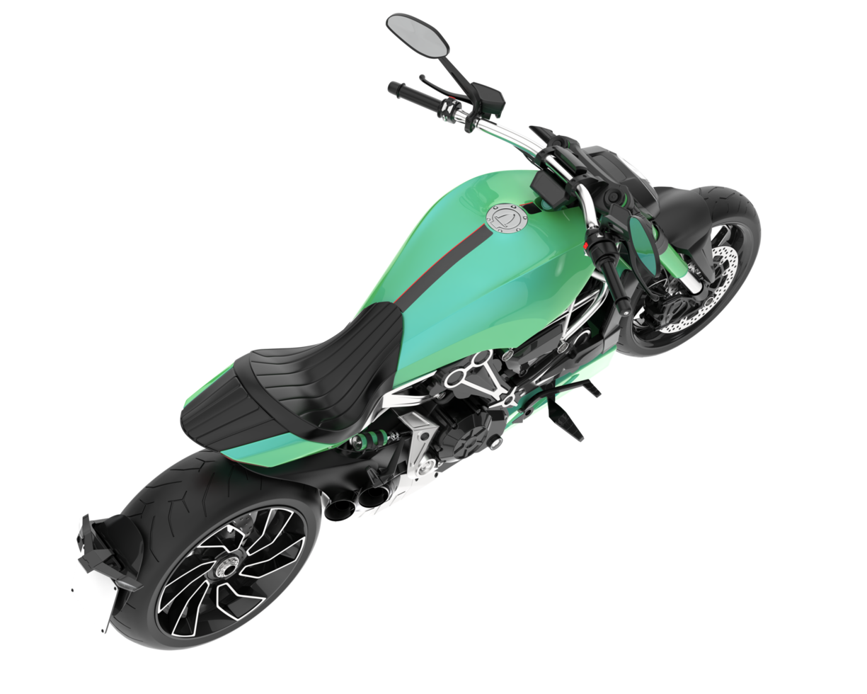 motorcykel isolerat på transparent bakgrund. 3d tolkning - illustration png