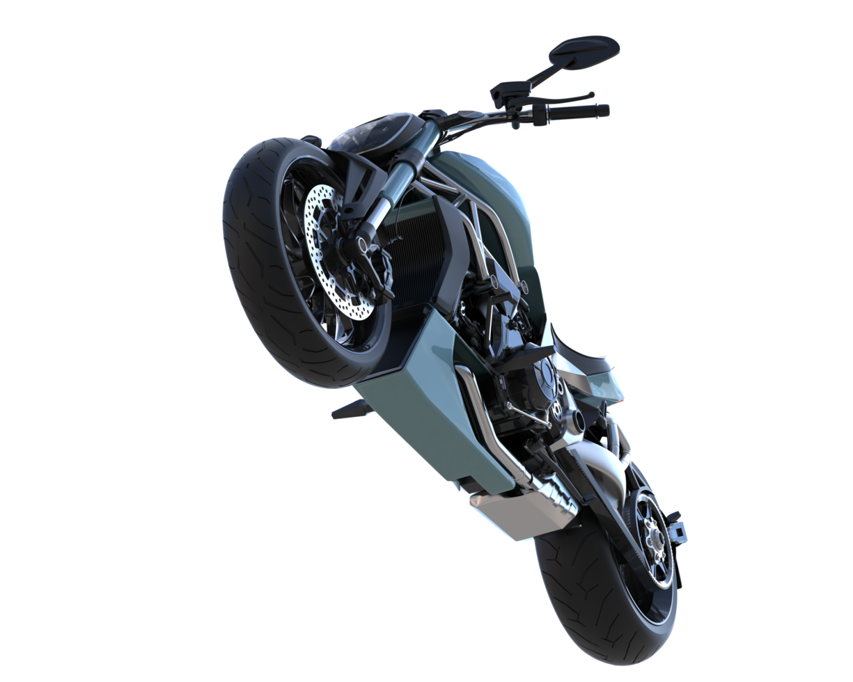 Motorcycle isolated on transparent background. 3d rendering - illustration png