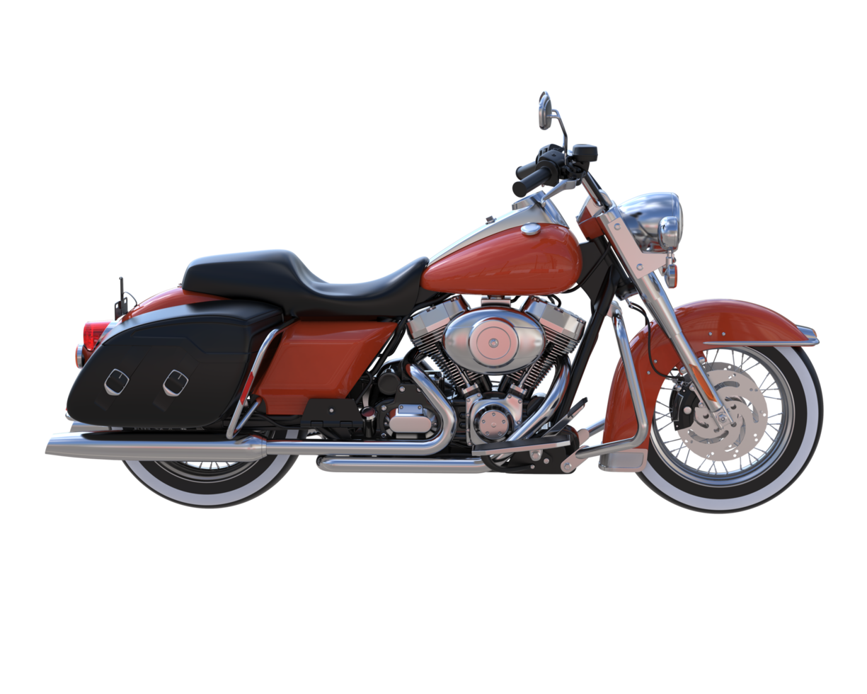 Motorcycle isolated on transparent background. 3d rendering - illustration png
