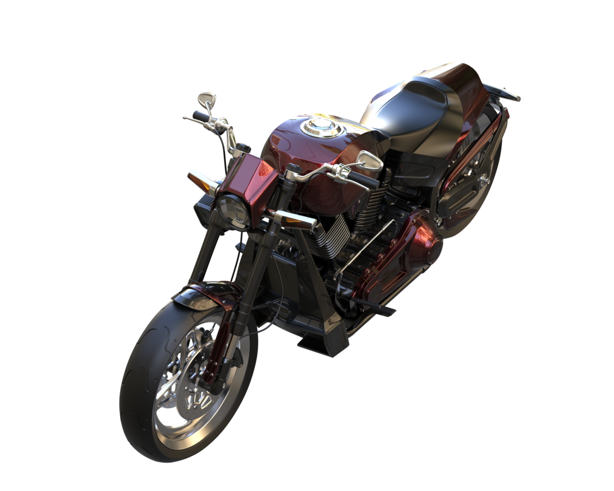 moto isolée sur fond transparent. rendu 3d - illustration png