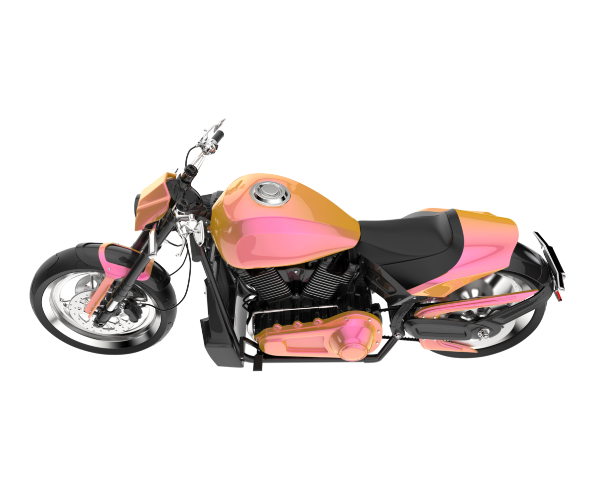 Motorcycle isolated on transparent background. 3d rendering - illustration png
