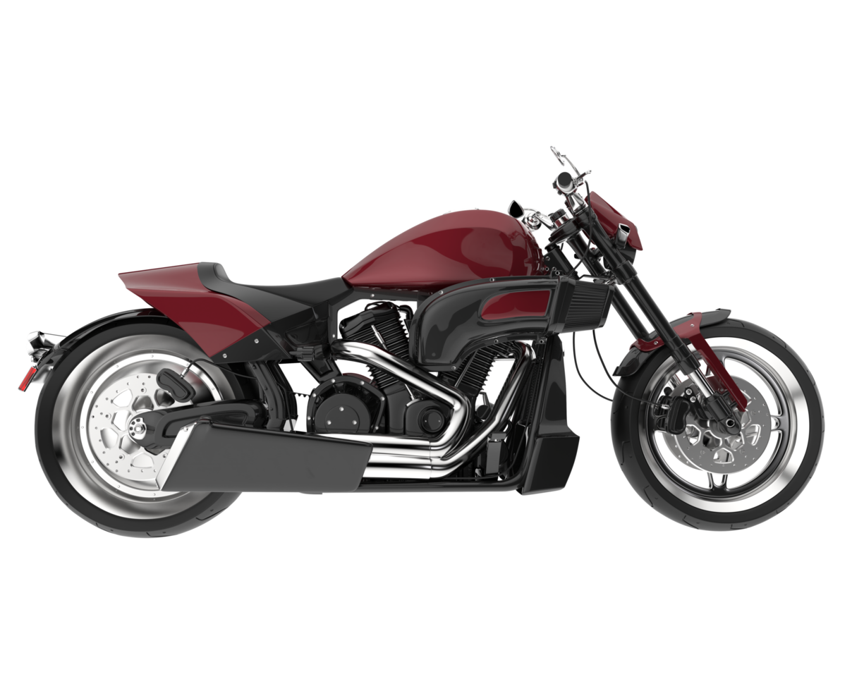 Motorcycle isolated on transparent background. 3d rendering - illustration png