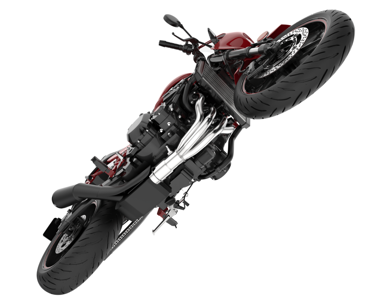 Motorrad isoliert auf transparentem Hintergrund. 3D-Rendering - Abbildung png