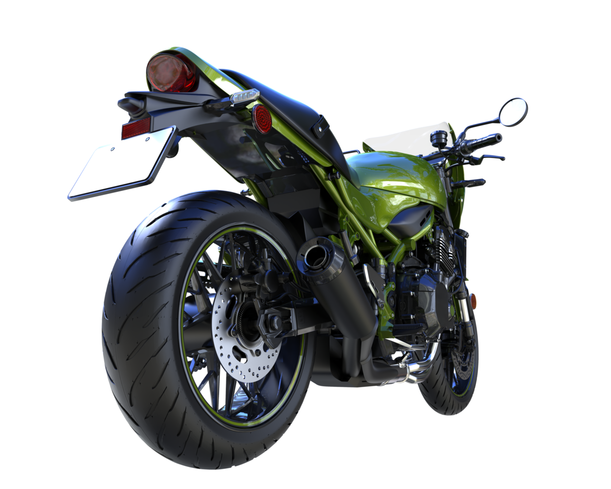 Motorcycle isolated on transparent background. 3d rendering - illustration png