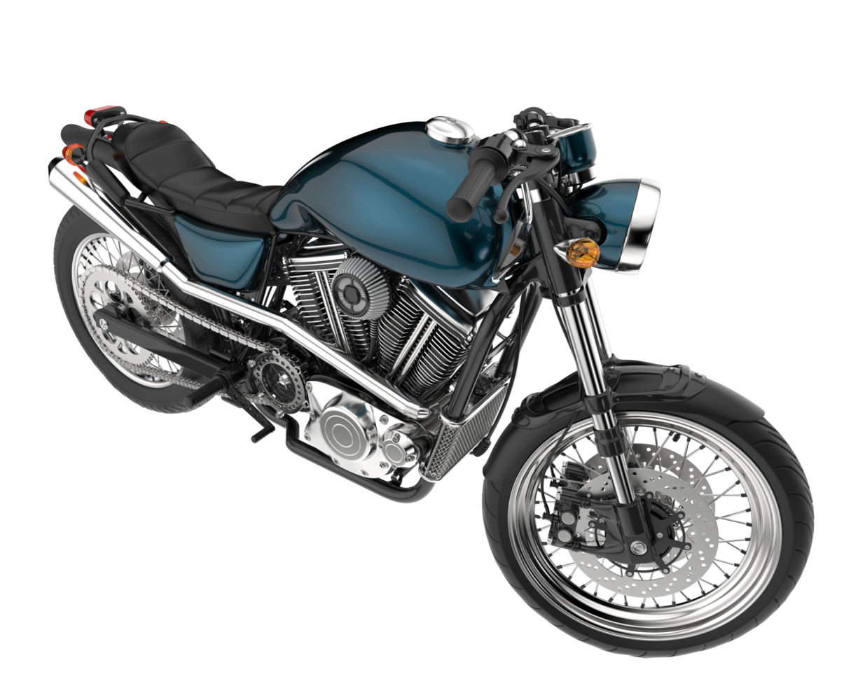 Motorcycle isolated on transparent background. 3d rendering - illustration png