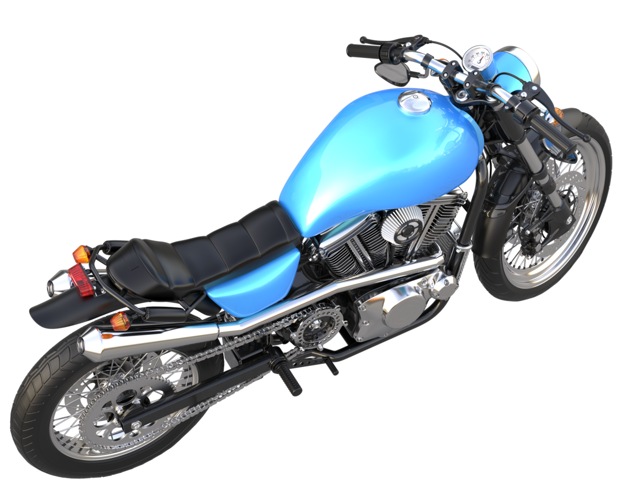 Motorcycle isolated on transparent background. 3d rendering - illustration png