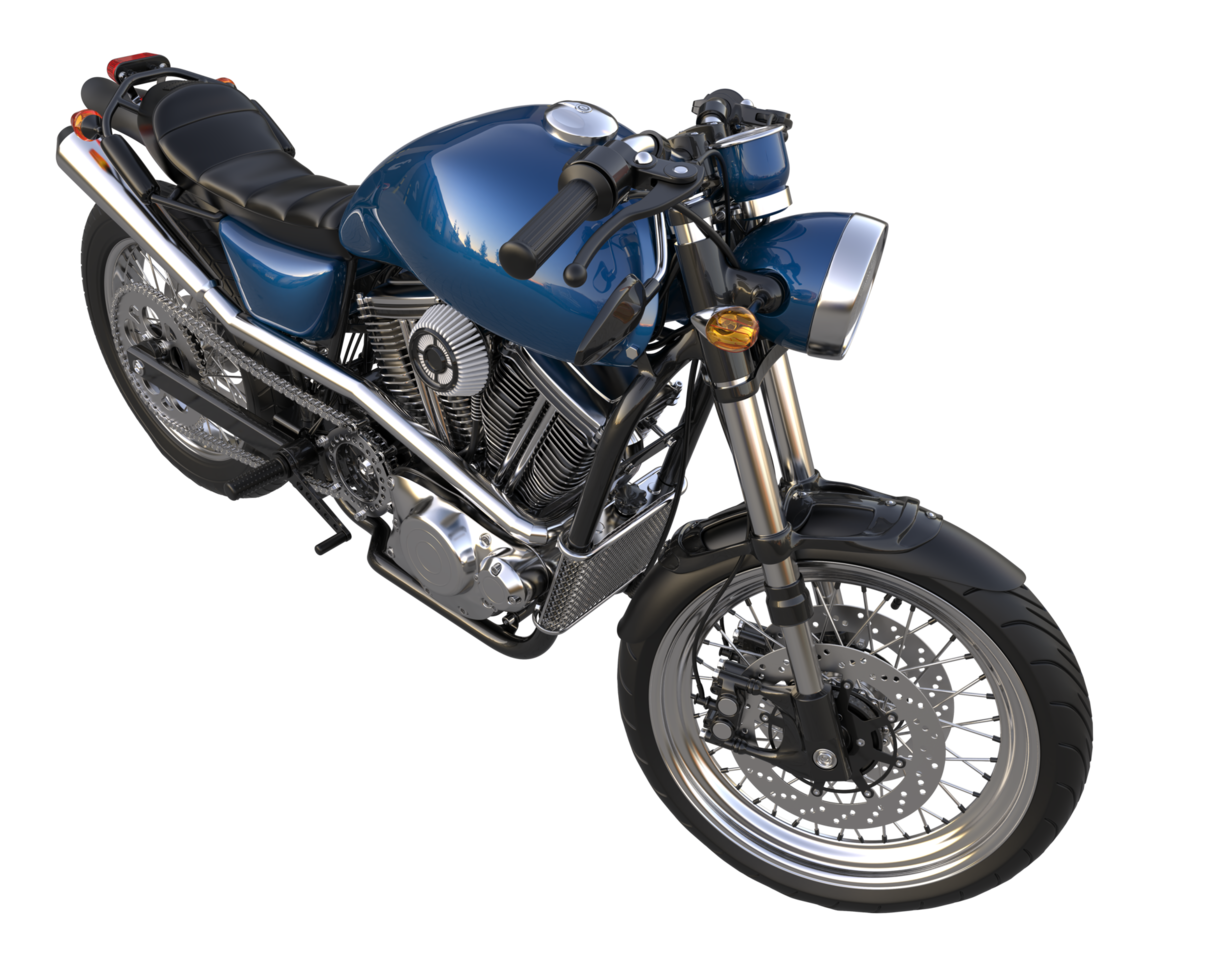 motocicleta isolada em fundo transparente. renderização 3D - ilustração png