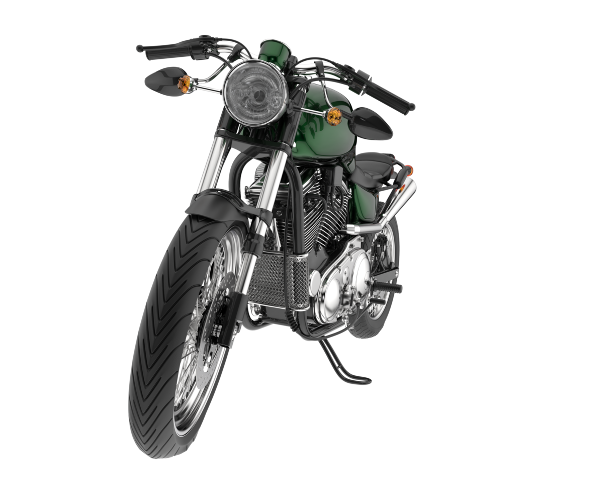 Motorrad isoliert auf transparentem Hintergrund. 3D-Rendering - Abbildung png