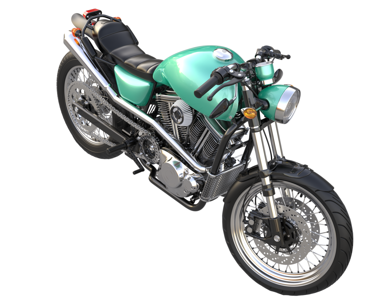 Motorcycle isolated on transparent background. 3d rendering - illustration png