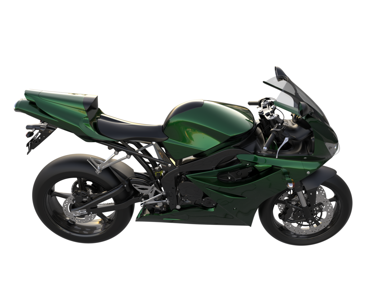 Motorcycle isolated on transparent background. 3d rendering - illustration png