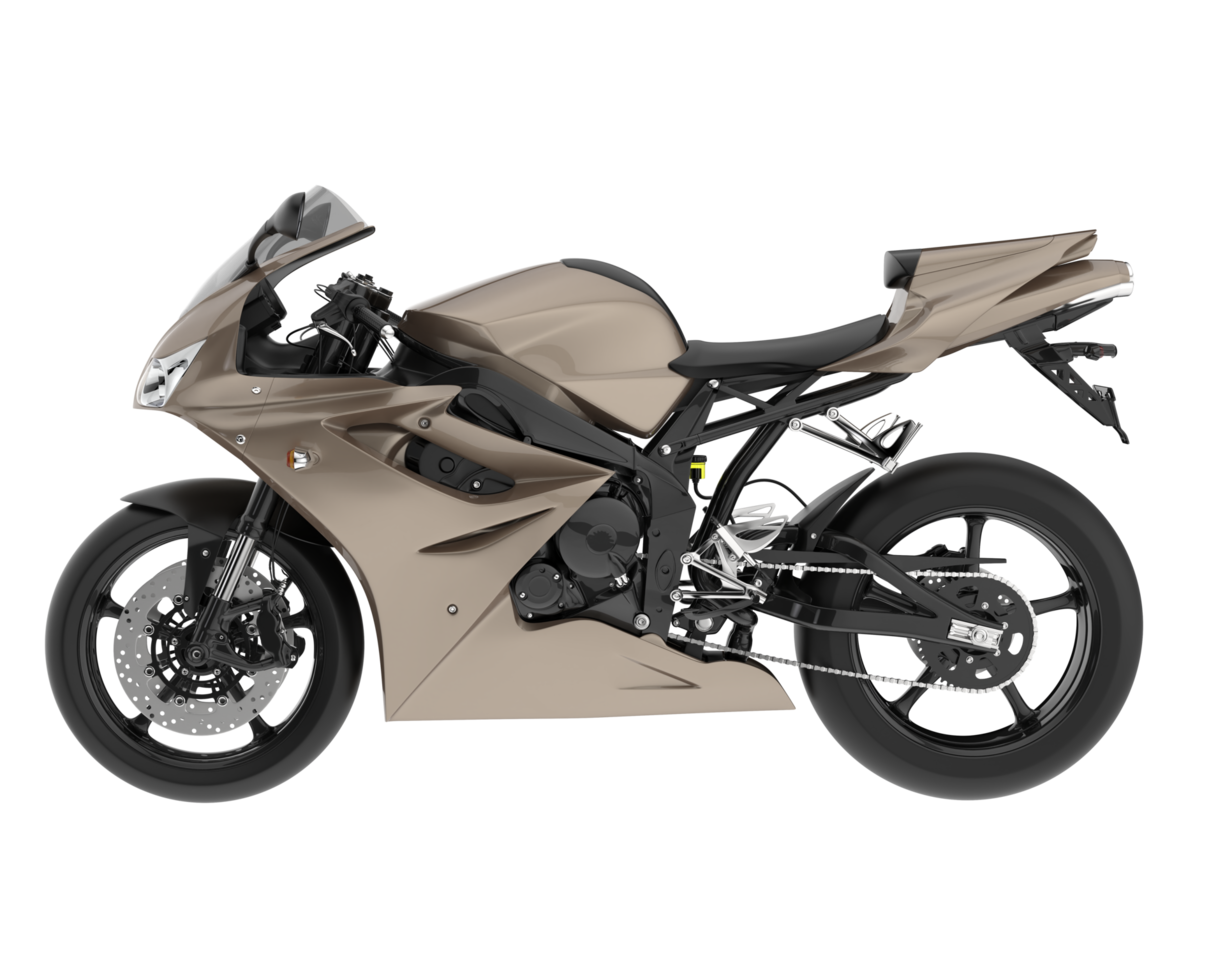Motorcycle isolated on transparent background. 3d rendering - illustration png