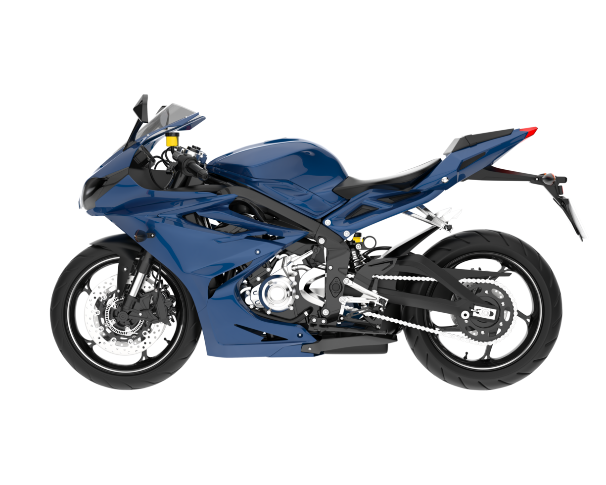 Motorcycle isolated on transparent background. 3d rendering - illustration png