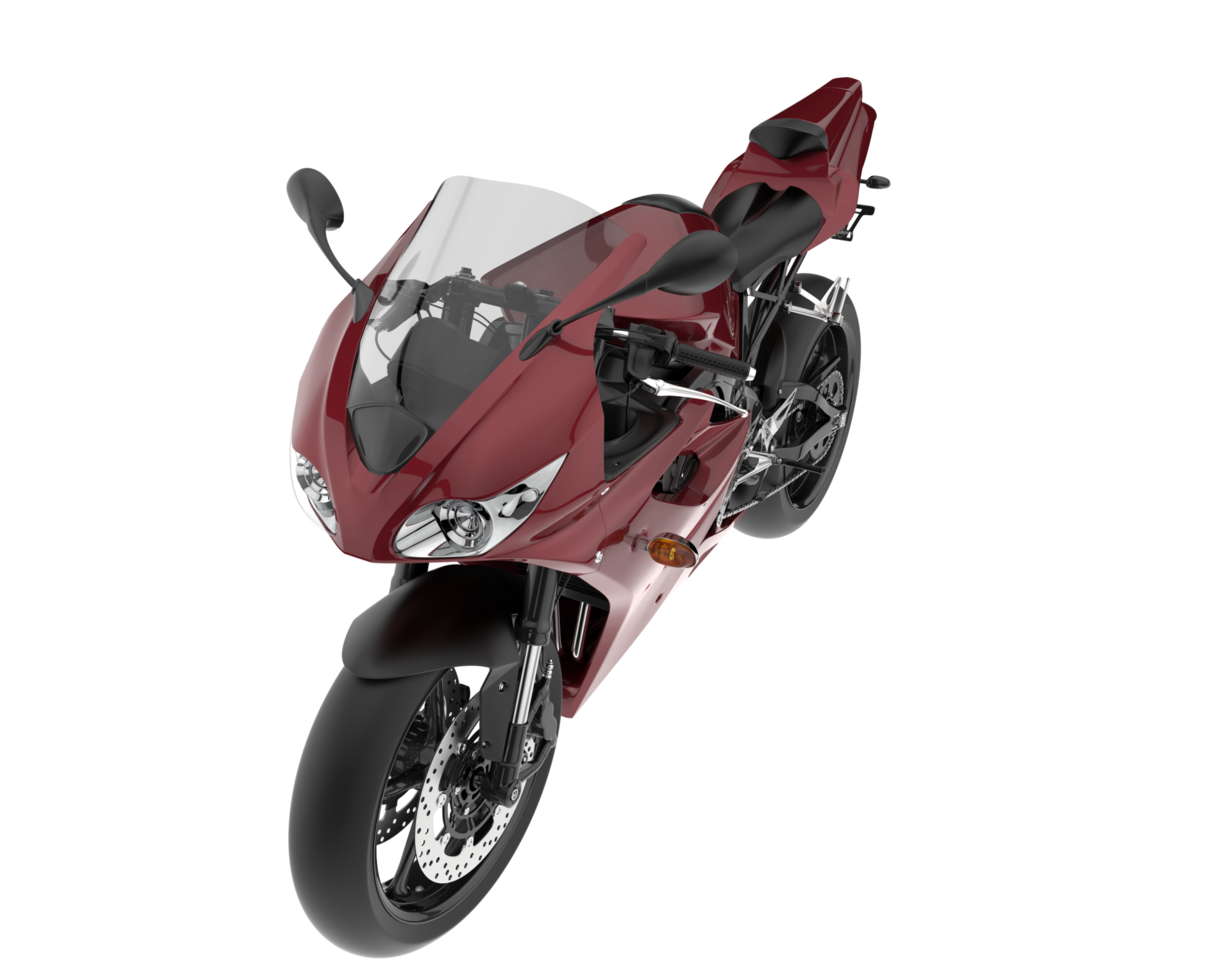 Motorcycle isolated on transparent background. 3d rendering - illustration png