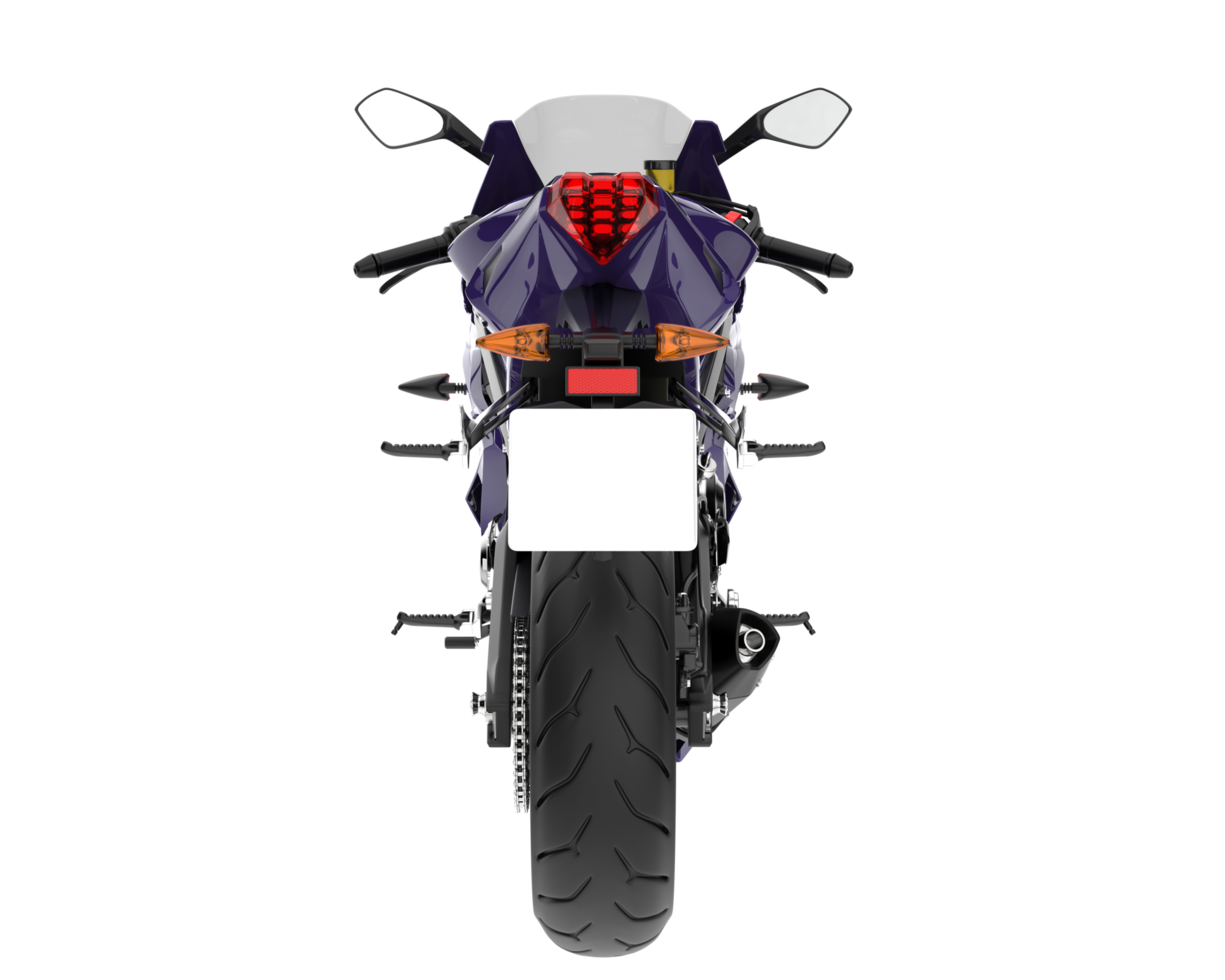 Motorrad isoliert auf transparentem Hintergrund. 3D-Rendering - Abbildung png