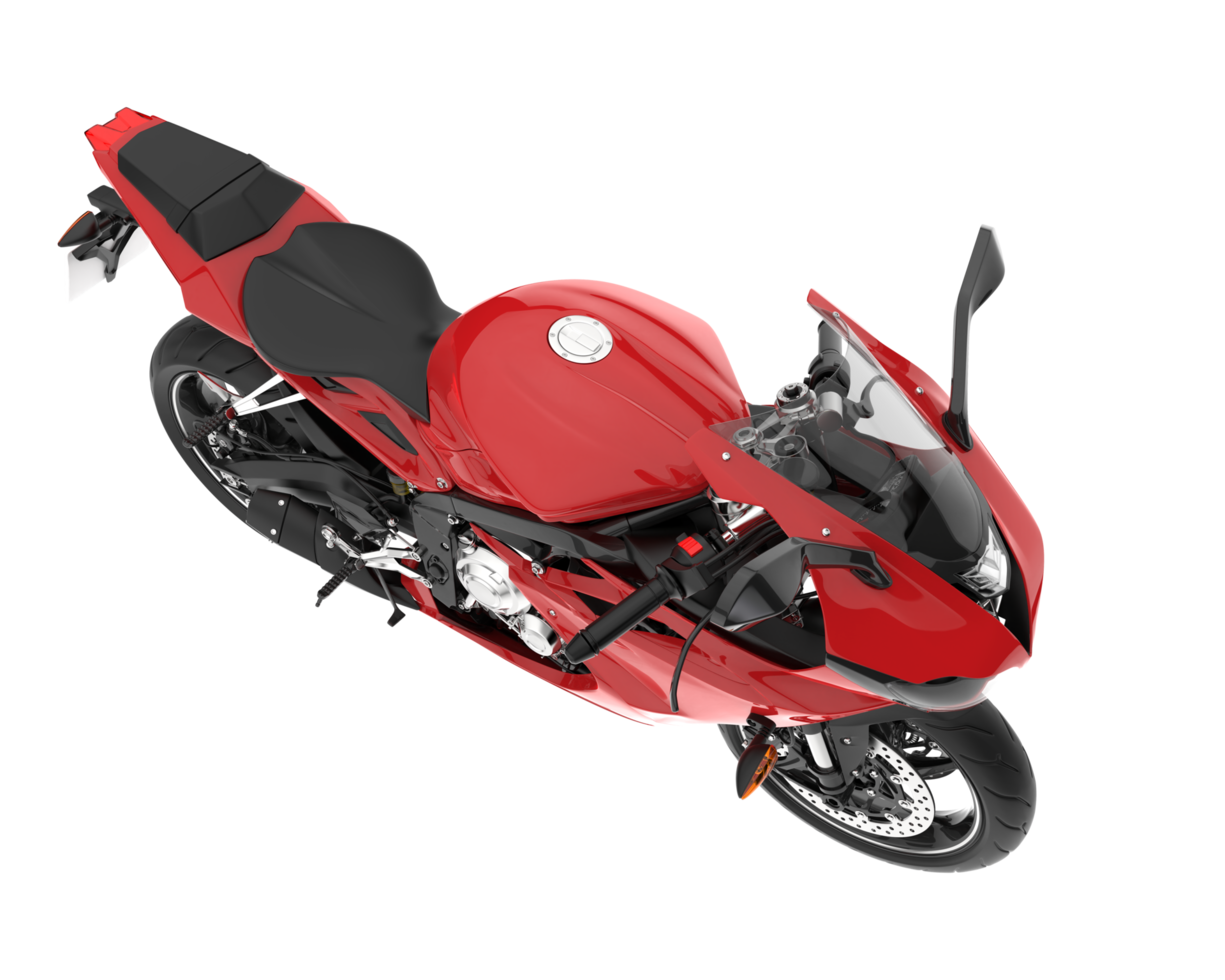 Motorcycle isolated on transparent background. 3d rendering - illustration png