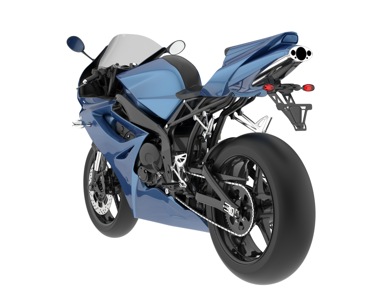 Motorcycle isolated on transparent background. 3d rendering - illustration png