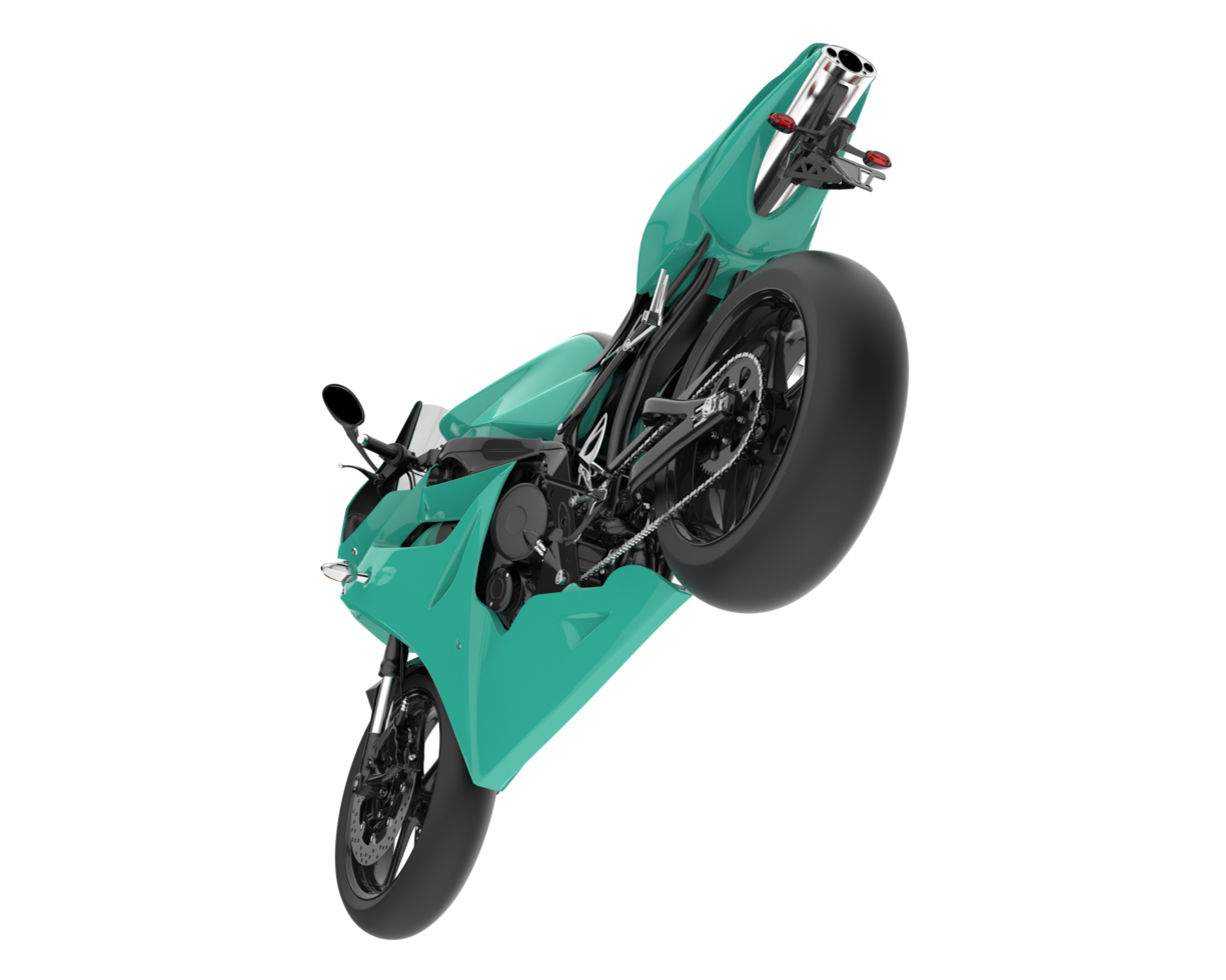 Motorcycle isolated on transparent background. 3d rendering - illustration png