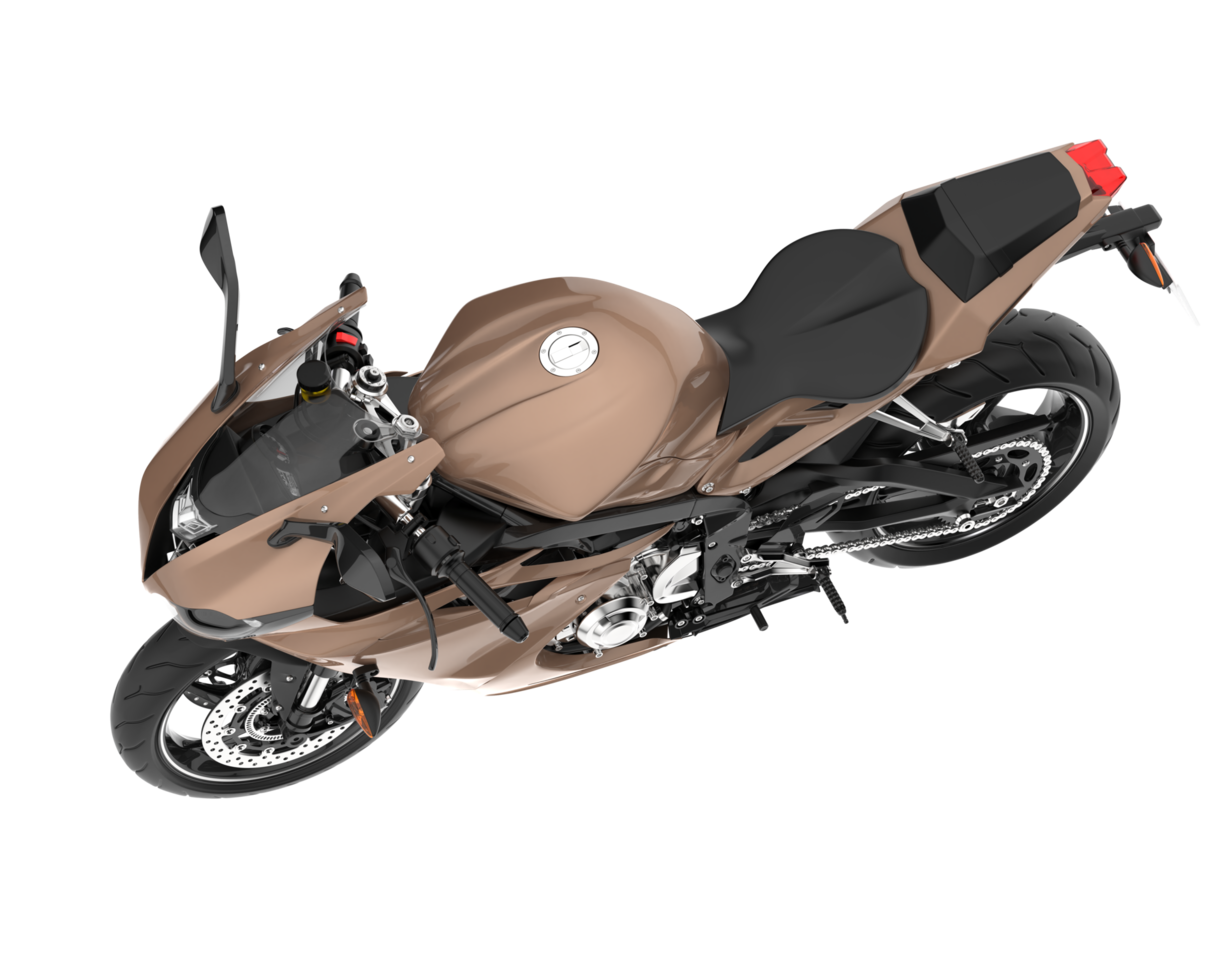 Motorcycle isolated on transparent background. 3d rendering - illustration png