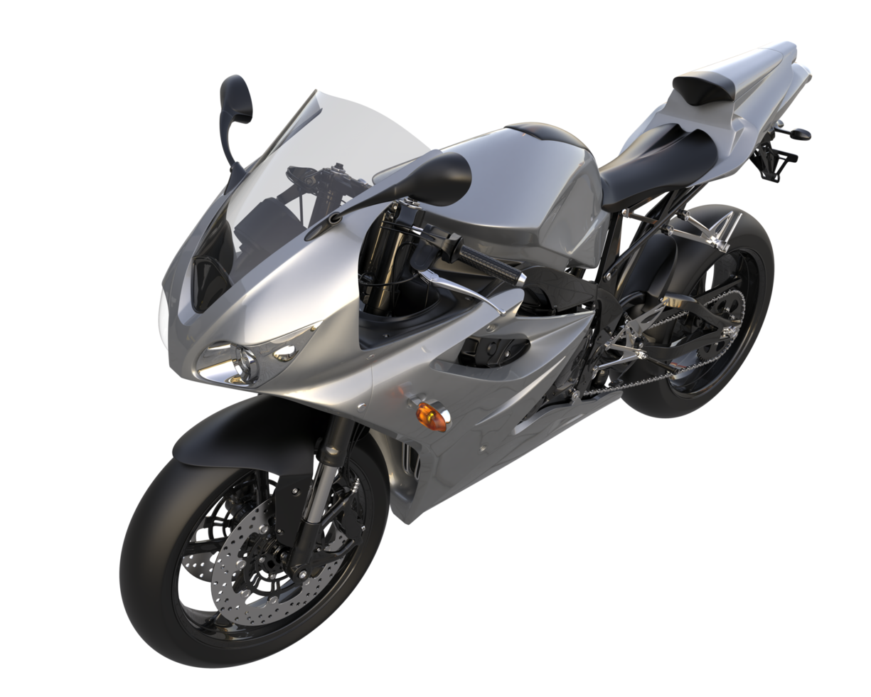 Motorcycle isolated on transparent background. 3d rendering - illustration png