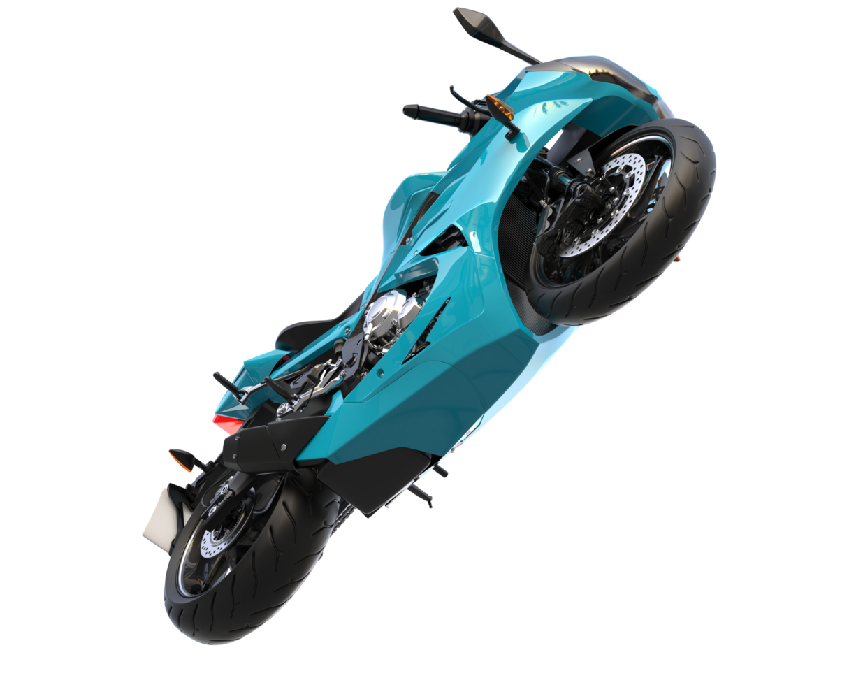 Motorcycle isolated on transparent background. 3d rendering - illustration png