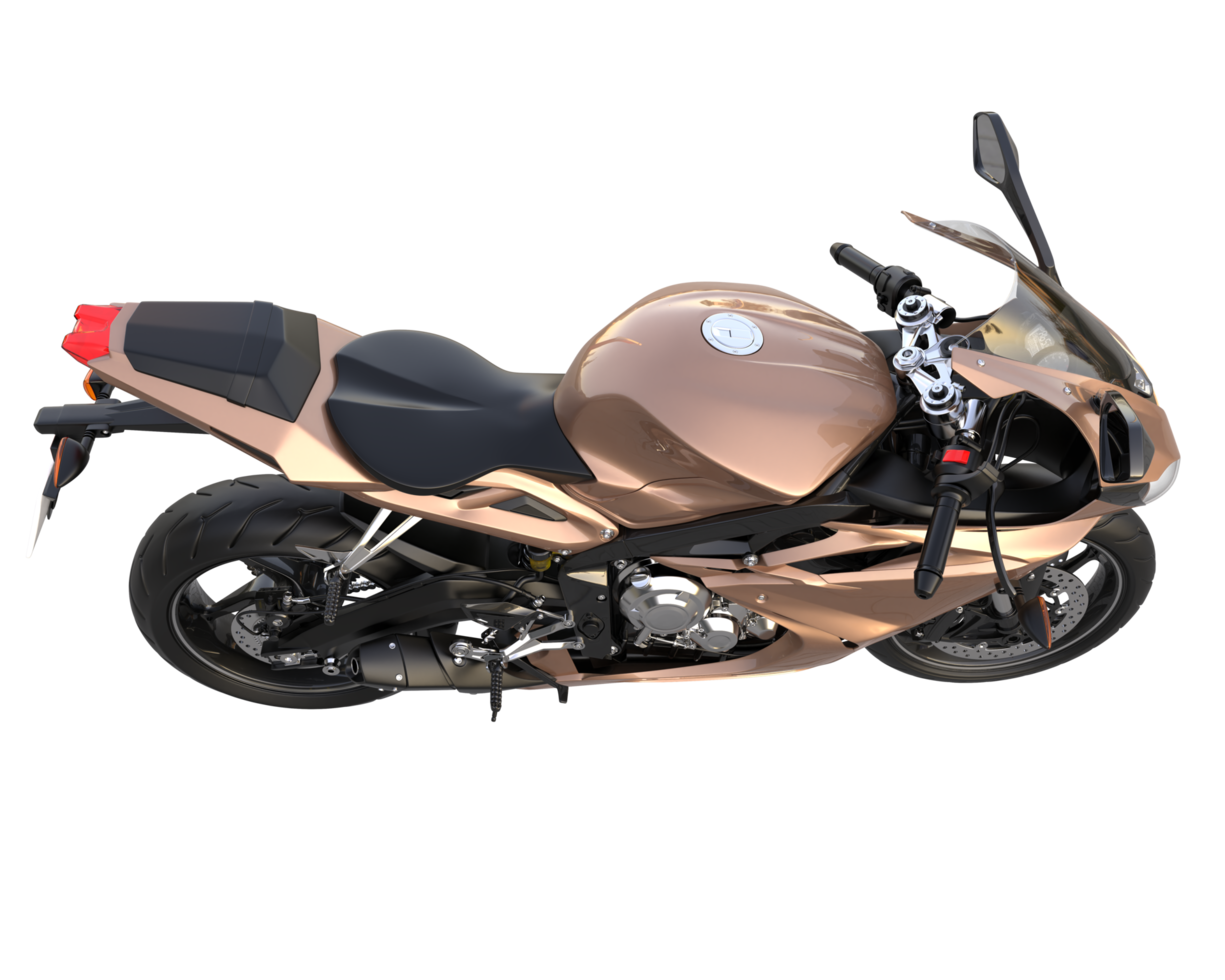 Motorcycle isolated on transparent background. 3d rendering - illustration png