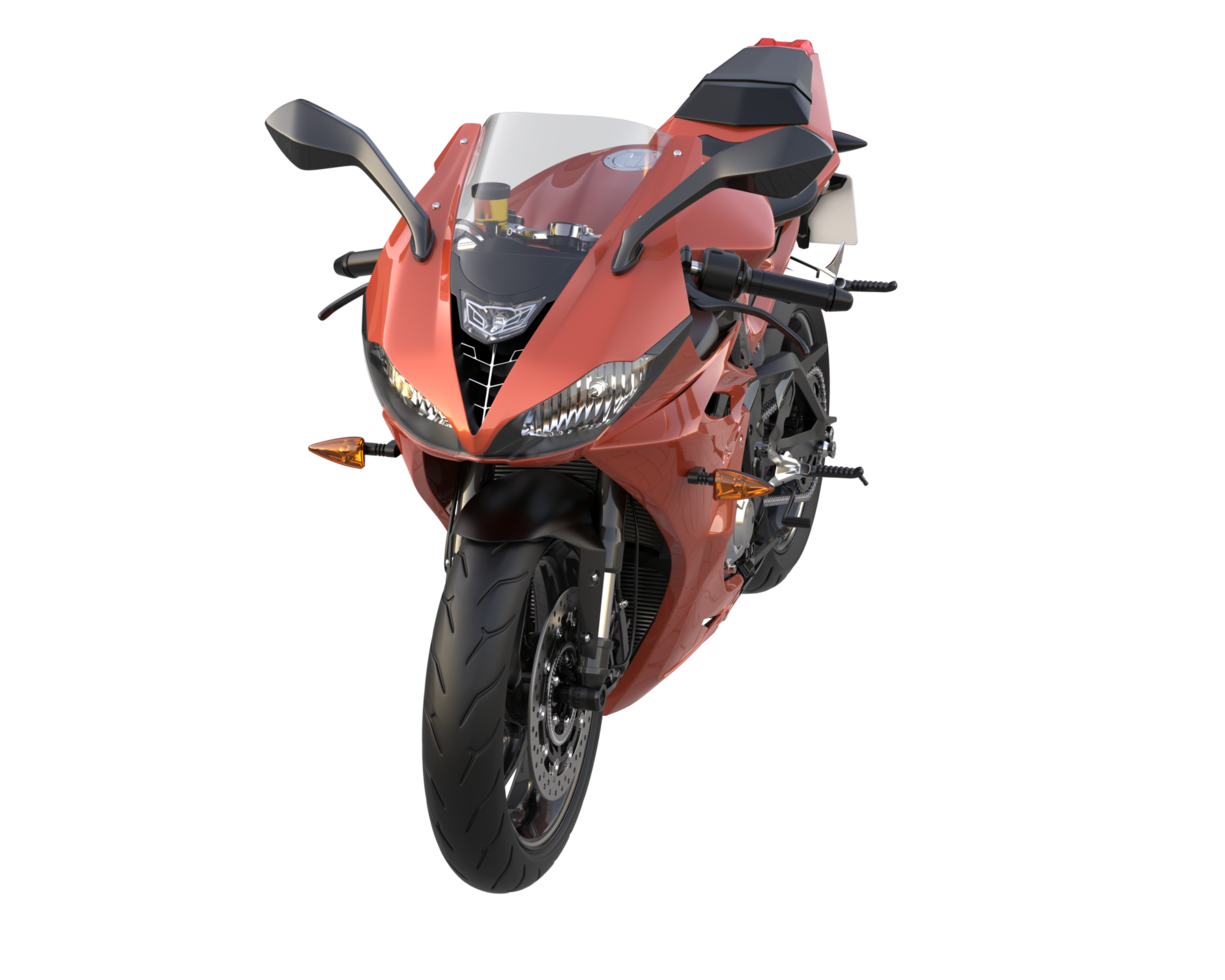 Motorcycle isolated on transparent background. 3d rendering - illustration png