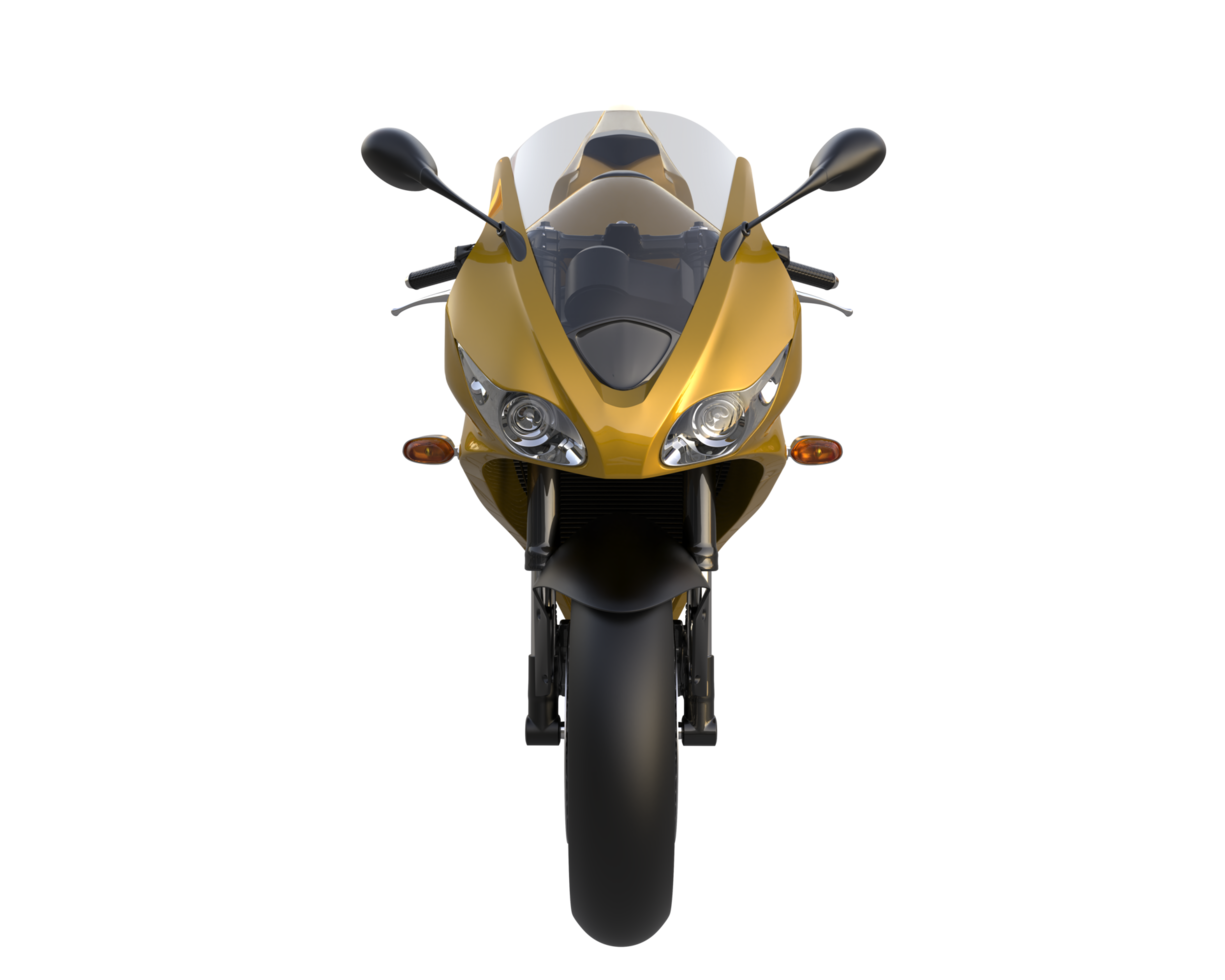 Motorcycle isolated on transparent background. 3d rendering - illustration png