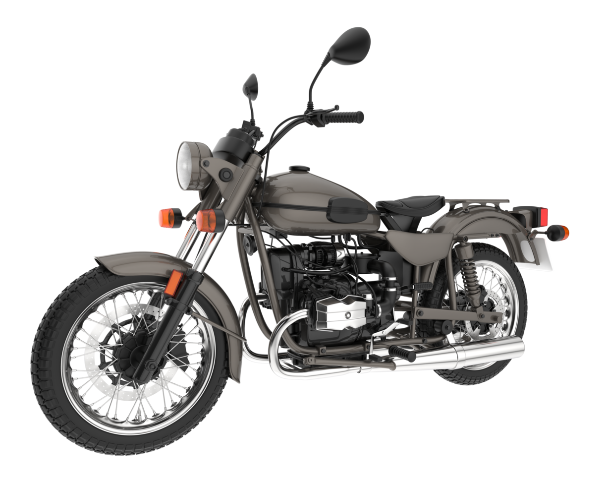 Motorcycle isolated on transparent background. 3d rendering - illustration png