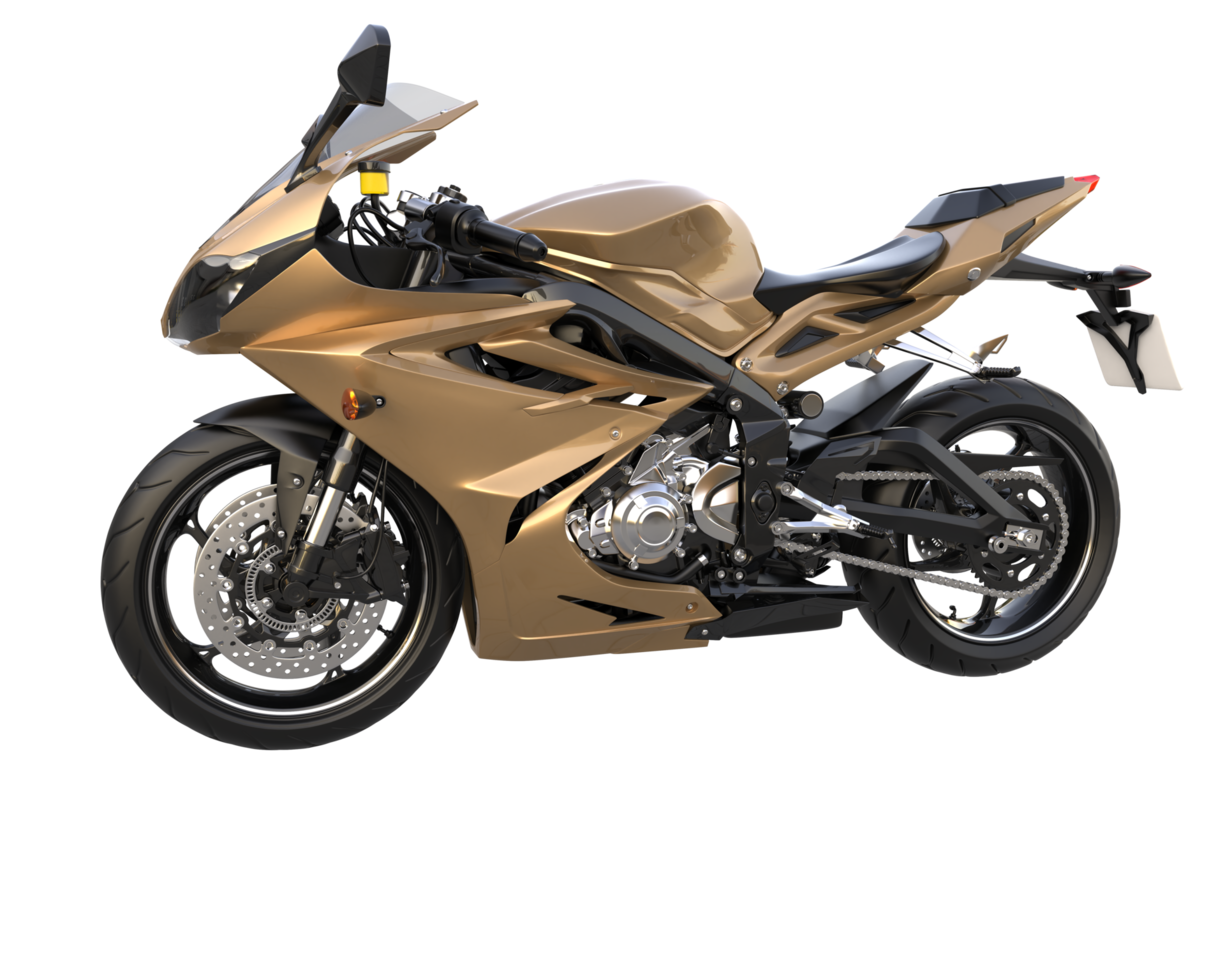 Motorcycle isolated on transparent background. 3d rendering - illustration png