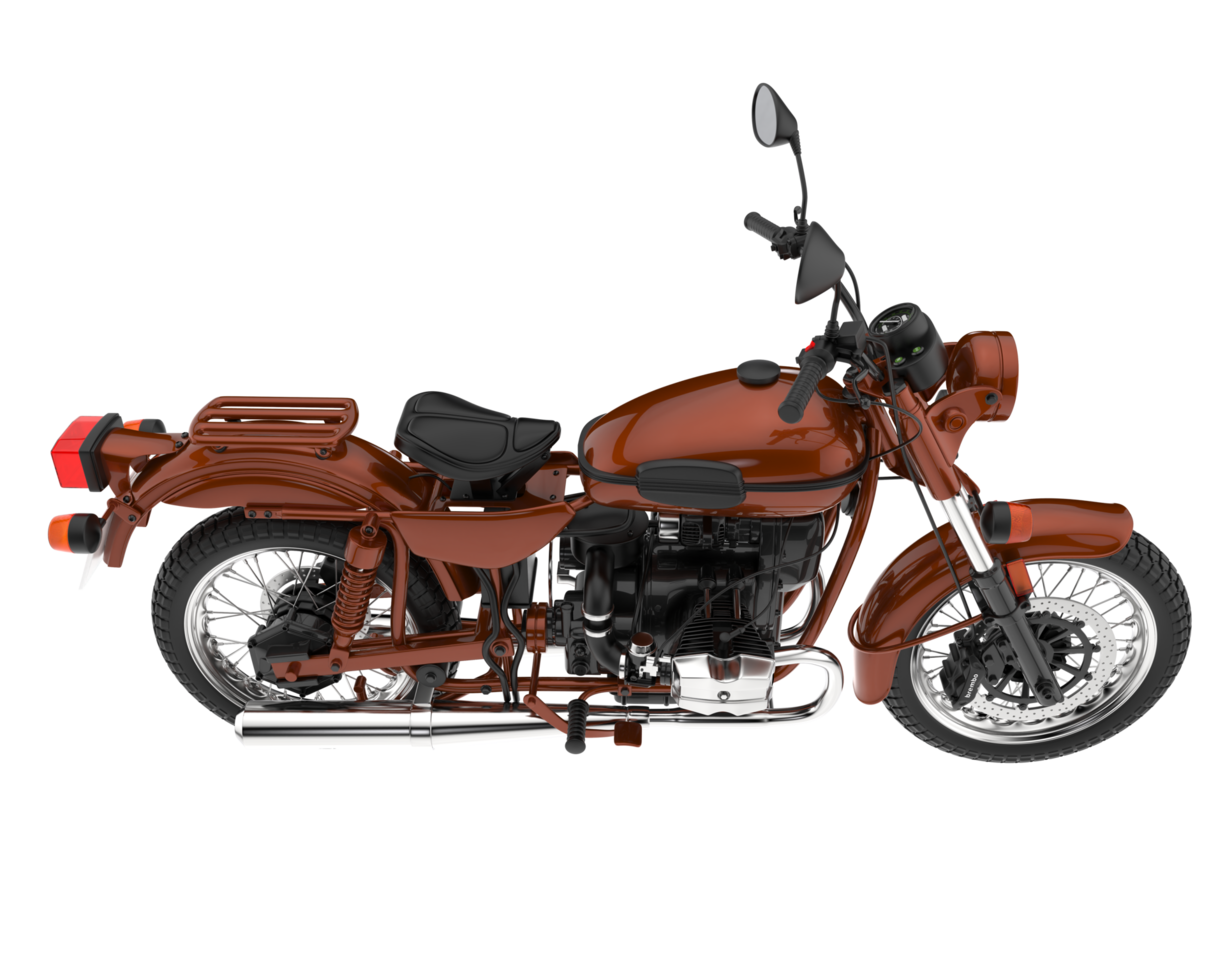 Motorcycle isolated on transparent background. 3d rendering - illustration png