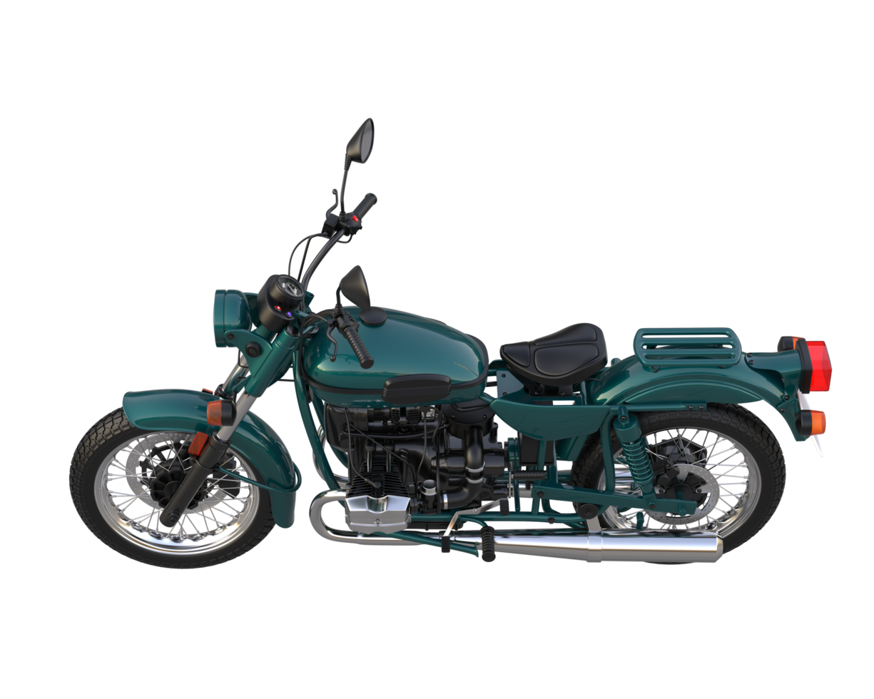 Motorcycle isolated on transparent background. 3d rendering - illustration png