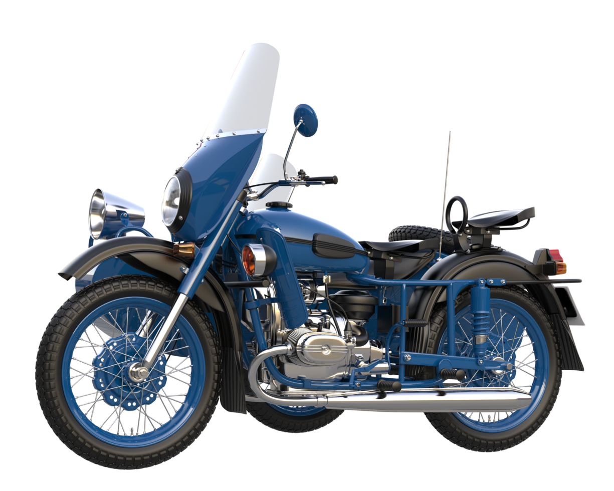 Motorcycle isolated on transparent background. 3d rendering - illustration png