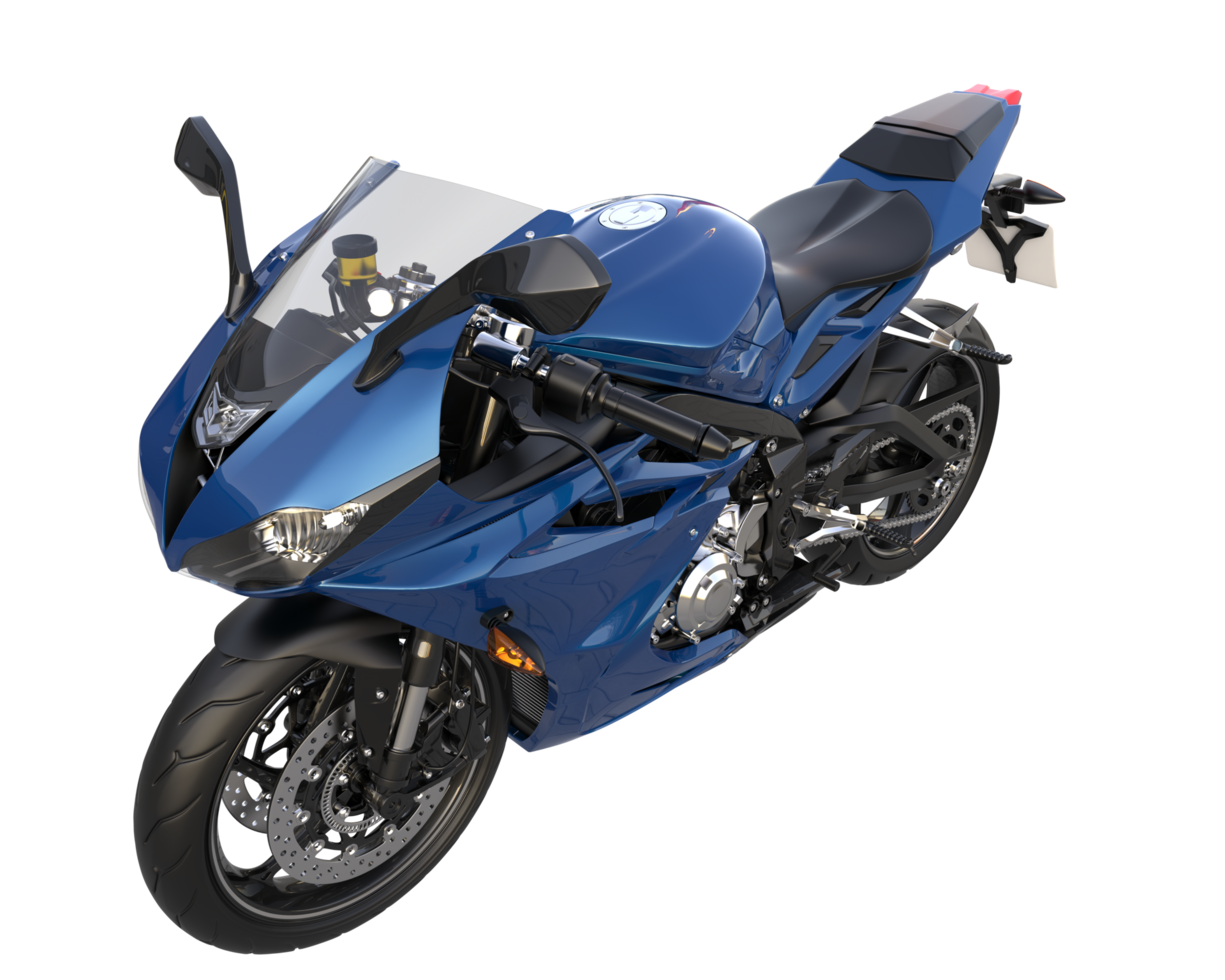 Motorcycle isolated on transparent background. 3d rendering - illustration png
