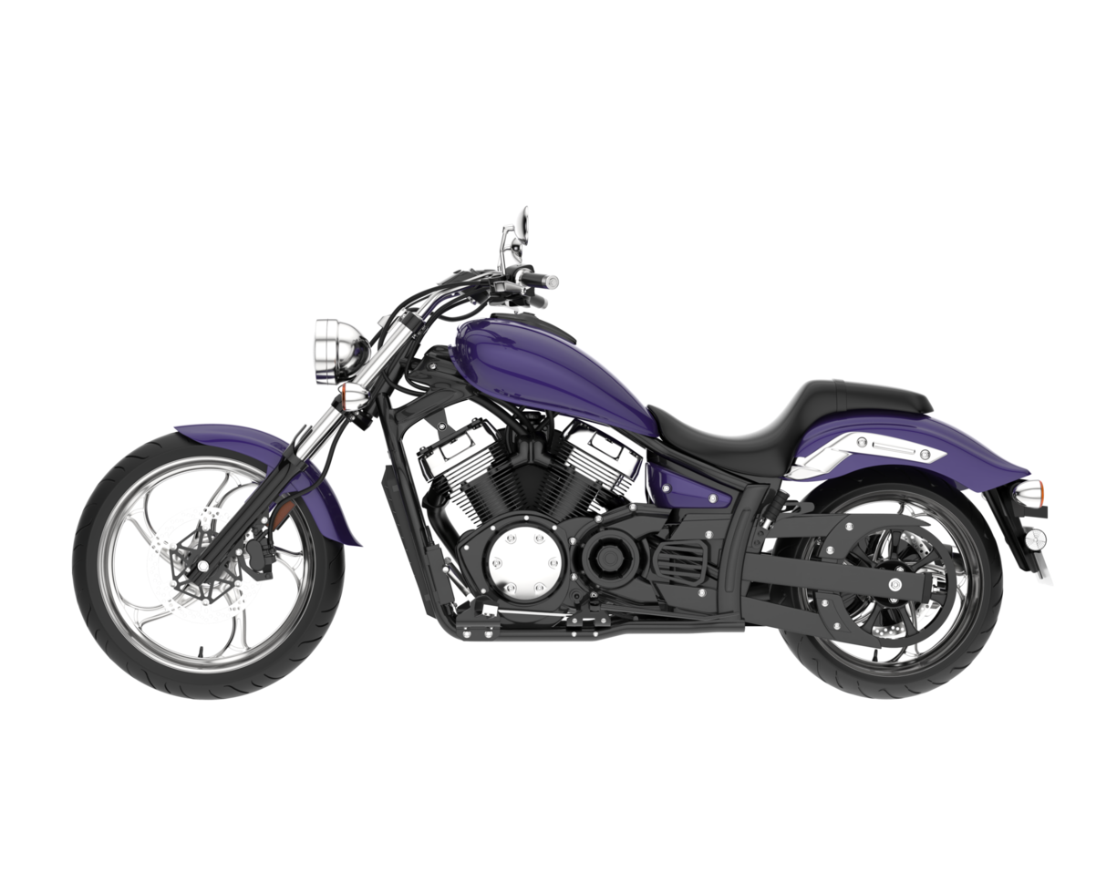 Motorcycle isolated on transparent background. 3d rendering - illustration png