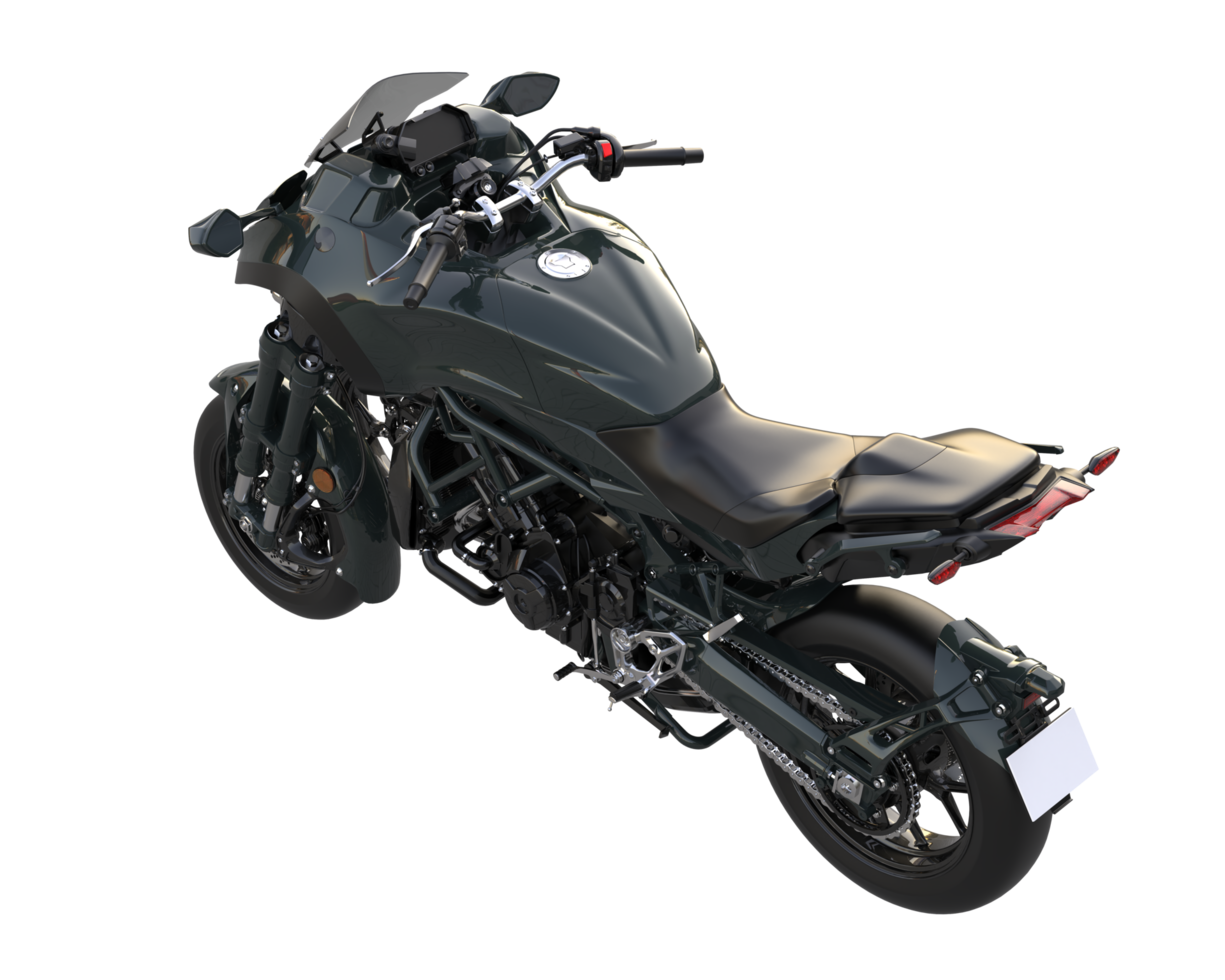 motociclo isolato su trasparente sfondo. 3d interpretazione - illustrazione png