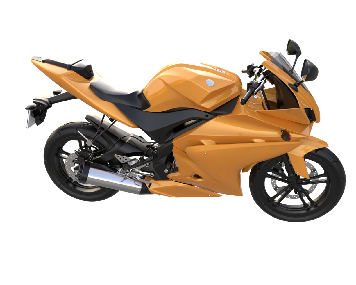 Motorcycle isolated on transparent background. 3d rendering - illustration png