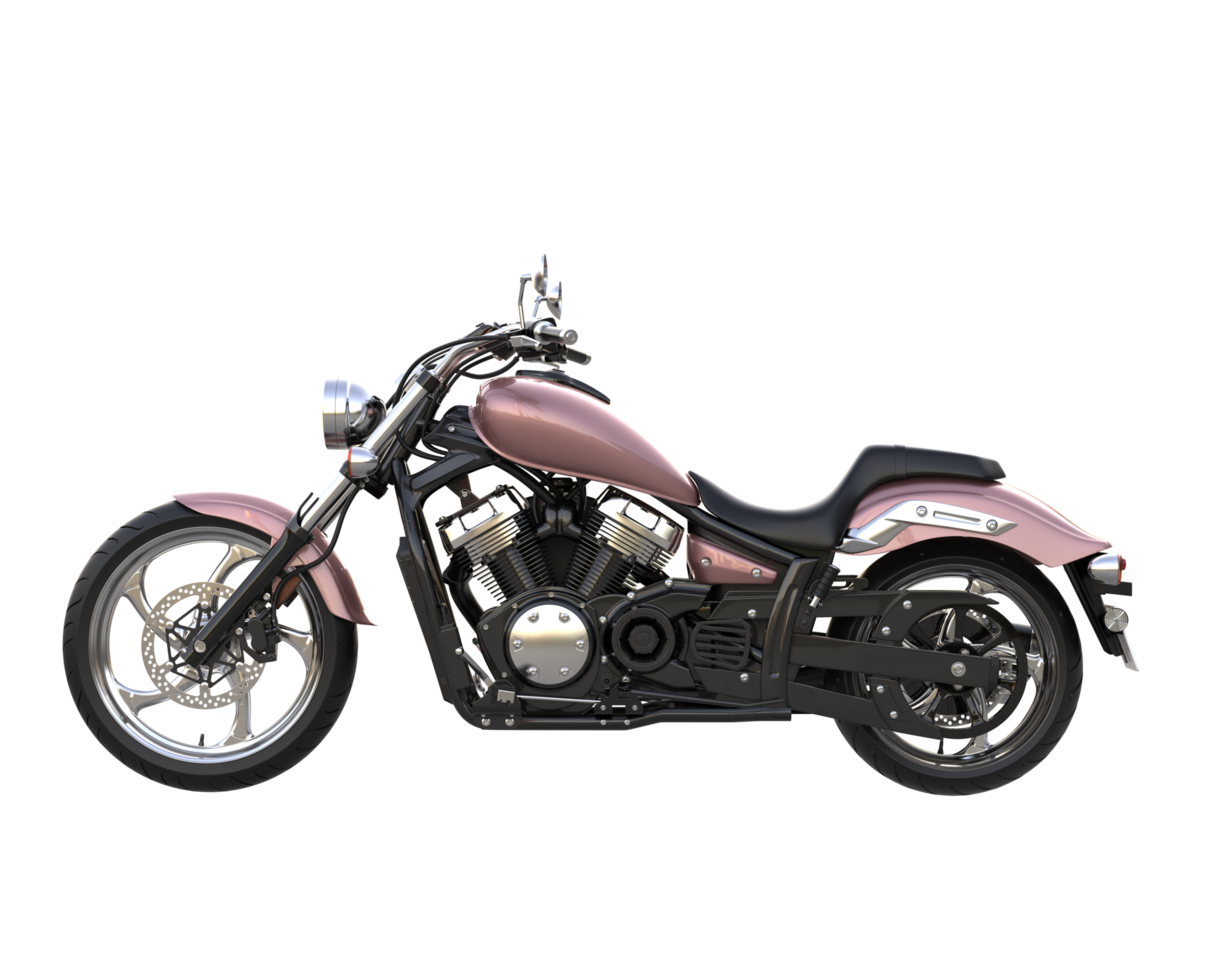 Motorcycle isolated on transparent background. 3d rendering - illustration png