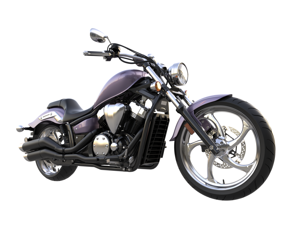 Motorcycle isolated on transparent background. 3d rendering - illustration png