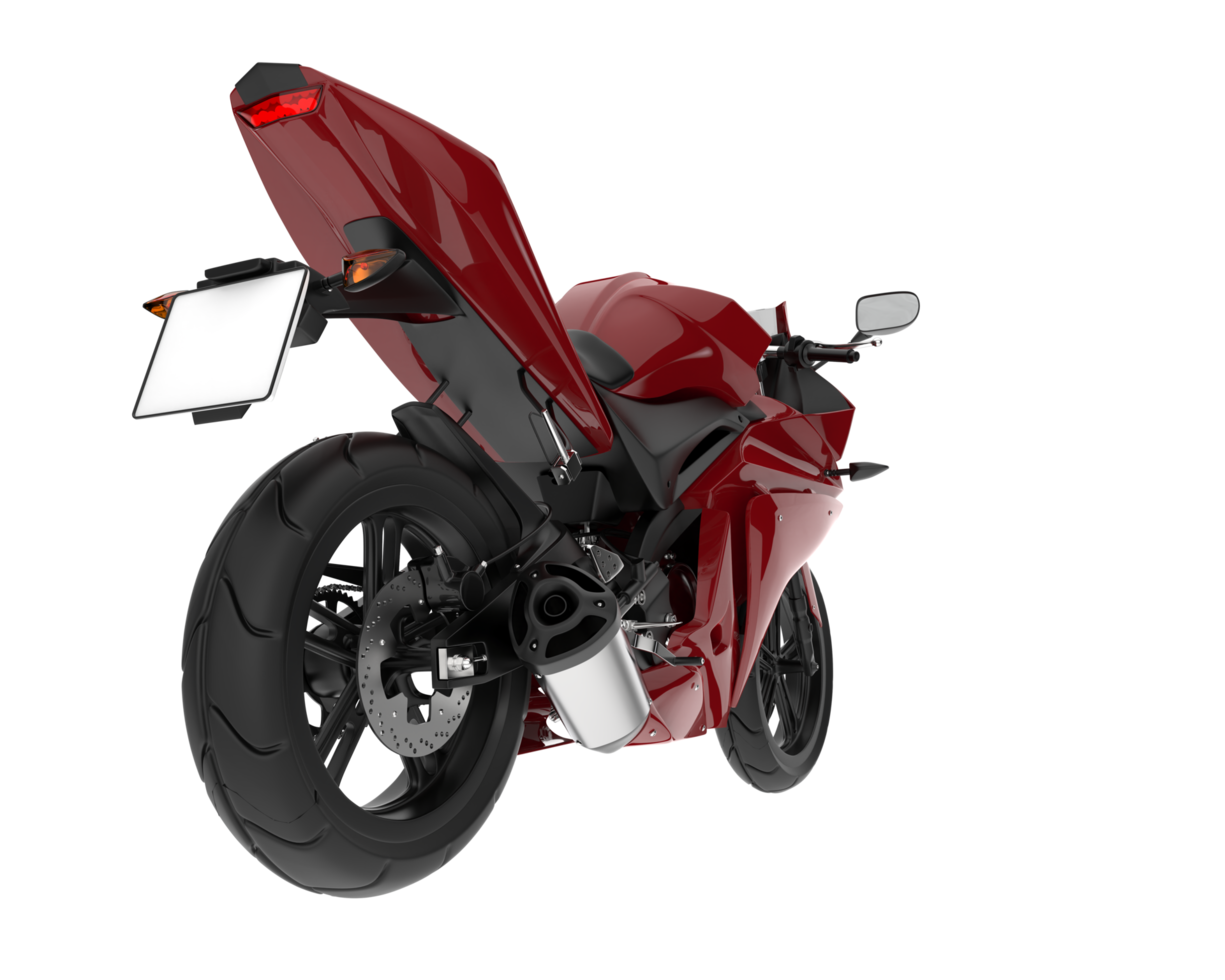 Motorcycle isolated on transparent background. 3d rendering - illustration png